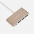 HUB USB-C Momax DHC1L, 4 порти USB, 0.1 м, золотий