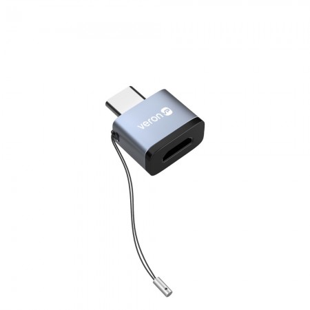 Адаптер перехідник USB-C на Micro-USB Veron CM-OT032, компактний, чорний