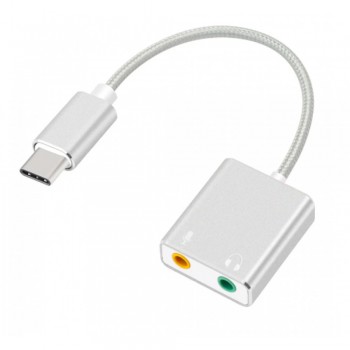 Аудіо Адаптер перехідник USB C до звукової карти UGREEN, сумісність з Mac та Windows, стереозвук