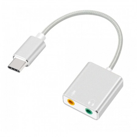 Аудіо Адаптер перехідник USB C до звукової карти UGREEN, сумісність з Mac та Windows, стереозвук