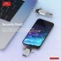 Адаптер перехідник OTG USB 3.0 Earldom ET-OT93, з роз'ємами Micro USB, Lightning, USB Type-C, сірий