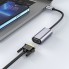 Адаптер перехідник USB-C на VGA Hoco UA21, алюмінієвий сплав, роздільна здатність 1080P, довжина кабелю 130 мм