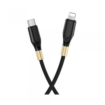 Кабель USB C to Lightning Borofone BX92, 2.4A, 1м, чорний