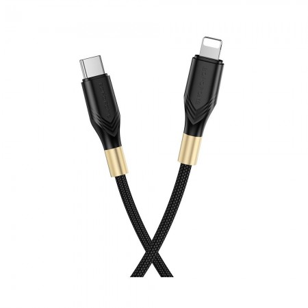 Кабель USB C to Lightning Borofone BX92, 2.4A, 1м, чорний