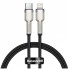 Кабель USB-C на Lightning 20W Baseus CATLJK-01, чорний, швидка зарядка 20 Вт, довжина 0.25 м, захист від перегріву