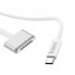 Кабель USB-C на Magsafe 3 Hoco X103, 2 м, білий, підтримка магнітної зарядки для MacBook до 140 Вт