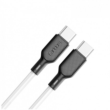 Кабель USB C to C Earldom EC-153 C-C, 60W, 1м, білий