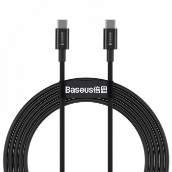 Кабель для швидкої зарядки та передачі даних Baseus Superior Series Type-C на Type-C 100W, 2 метри, чорний