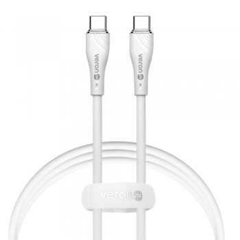 Кабель USB-C Veron CC06, 60W, 1м, силіконовий, білий