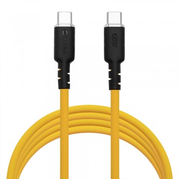 Кабель USB C to C 100W Veron CC072, жовтий, довжина 2м, силіконовий