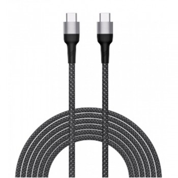 Кабель USB C to C 100W PD WiWU F15, 1.5 м, чорний, швидка зарядка, висока міцність