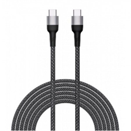 Кабель USB C to C 100W PD WiWU F15, 1.5 м, черный, быстрая зарядка, высокая прочность