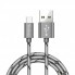 Кабель USB-C 2A Yoobao YB415C, 1 м, сірий, підтримка передачі даних 480 Мбіт/с, матеріал: нейлон та чиста мідь
