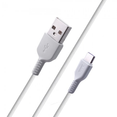 Кабель USB-C Hoco X20 Flash 3 м, 2A, білий, для зарядки та передачі даних, зносостійкий PVC