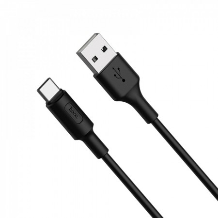 Кабель USB Type-C Hoco X25, 1 м, 2A, чорний, для швидкої зарядки та передачі даних