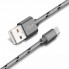 Кабель USB-C 2A Yoobao YB415C, 1 м, сірий, підтримка передачі даних 480 Мбіт/с, матеріал: нейлон та чиста мідь