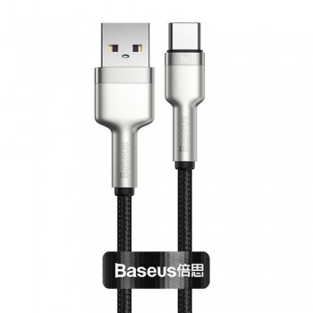 Кабель USB C Baseus Cafule Series Metal Data (CATJK-01), 40W, 0.25m, чорний