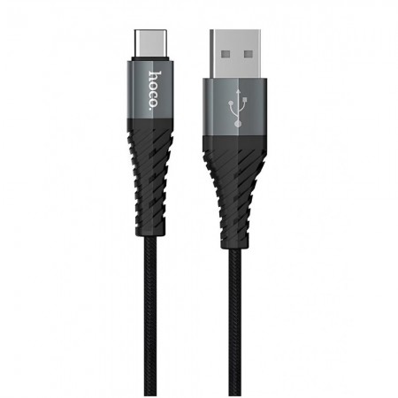 Кабель USB - Type-C Hoco X38, 1м, поддержка зарядки и передачи данных, нейлоновая оплетка