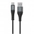 Кабель USB - Type-C Hoco X38, 1м, поддержка зарядки и передачи данных, нейлоновая оплетка