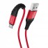 Кабель USB - Type-C Hoco X38, 1м, поддержка зарядки и передачи данных, нейлоновая оплетка