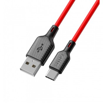 Кабель USB C Earldom EC-154C, 2.4A, 1м, червоний