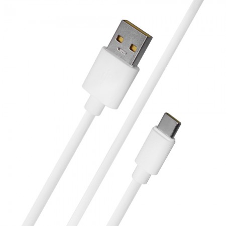 Кабель USB C Yoobao YB430C, 2A, 1.2m, белый, износостойкий, быстрая зарядка и передача данных
