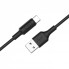 Кабель USB Type-C Hoco X25, 1 м, 2A, чорний, для швидкої зарядки та передачі даних