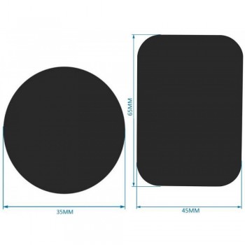 Набір металевих пластин для магнітних тримачів, 2 шт, прямокутний + круглий