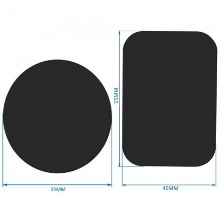 Набір металевих пластин для магнітних тримачів, 2 шт, прямокутний + круглий