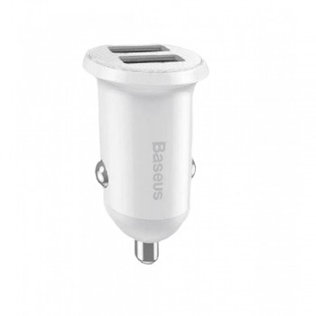 Автомобільна зарядка 4.8A 2USB Baseus Grain Pro CCALLP-02 White - швидка та ефективна підзарядка для смартфонів та планшетів.