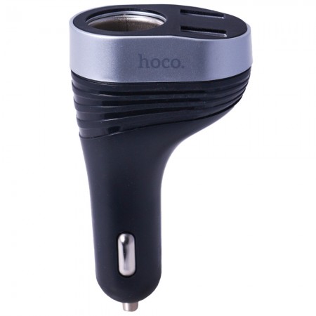 Зарядное устройство для автомобиля 3.1A 2U с цифровым дисплеем Hoco Z29 Black