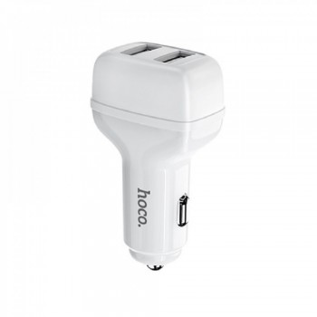 Автомобільний зарядний пристрій HOCO Z36 2.4А з двома USB-портами та розумним захистом.