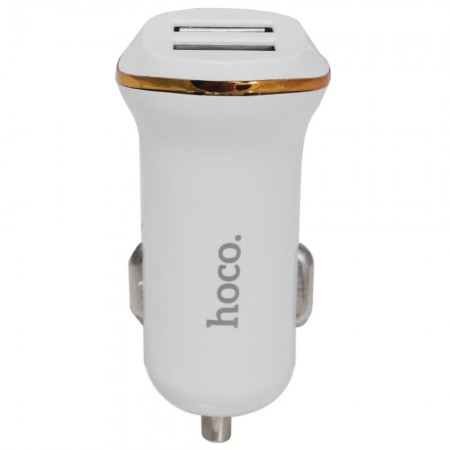 Автомобільне зарядний пристрій Hoco Z1 2USB 2.1A з захистом від перенапруги, потужністю 10.5 Вт та подвійним виходом для швидкої зарядки пристроїв
