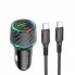 Автомобільне зарядне пристрій 30W PD QC3.0 з USB Type-C кабелем 1м Borofone BZ21 — Швидка зарядка, 2 роз'єми, потужність 48 Вт