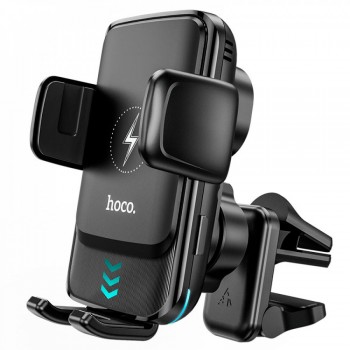 Автомобільний тримач для телефону Hoco S35, бездротова зарядка 15 Вт, для пристроїв 4,5-6,7 дюйма, чорний