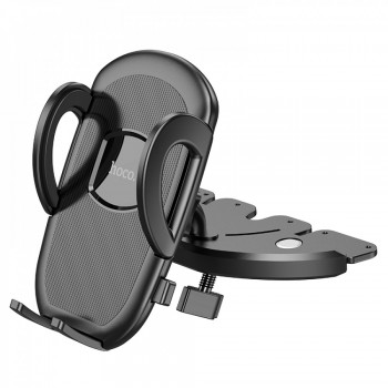 Автомобільний тримач Hoco H11 General для мобільного телефону (CD-слот), чорний, для пристроїв 4,7-7 дюймів, матеріал: силікон АБС+ПУ