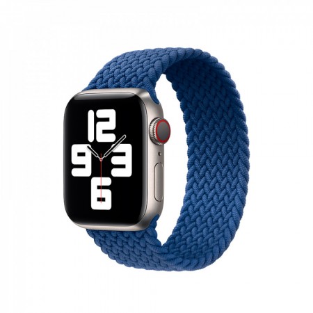 Ремешок Braided Solo Loop (M) для Apple Watch 38 мм 40 мм 41 мм Атлантический синий
