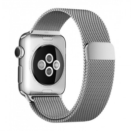 Ремешок Milanese Loop для Apple Watch 38 mm/40 mm/41 mm, серебристый