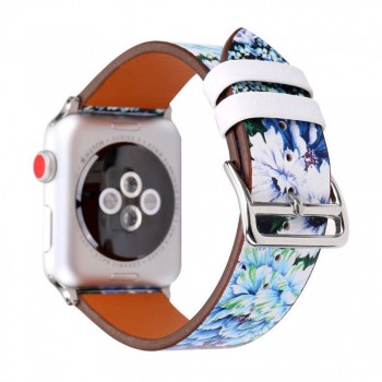 Ремінець Flower Pattern Apple Watch 38 mm 40 mm 41 mm шкіряний Jacquard Cotton