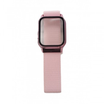 Ремінець Nylon Apple Watch 40 mm Pink із захисним чохлом