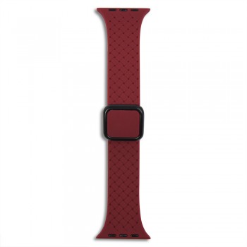 Ремінець Fabric Pattern Design Apple Watch 38 40 41 мм Темно-червоний