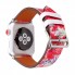 Ремінець Flower Pattern Apple Watch 38 mm 40 mm 41 mm шкіряний Red Flower Arrows