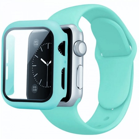 Ремешок Silicon & Glass Apple Watch 38 mm 40 mm Ice Blue