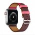 Ремінець Hermes Apple Watch 38 mm 40 mm 41 mm шкіряний Rose Red/Brown