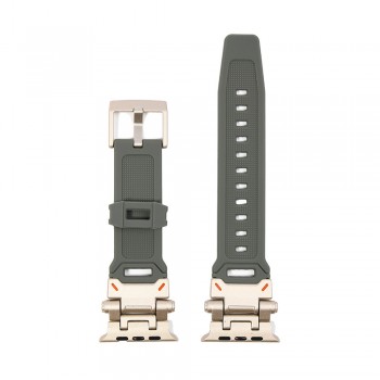 Ремінець T-silicon Apple Watch 42 44 45 49 мм Сірий