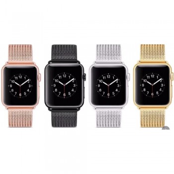 Ремінець для Apple Watch 42/44/45/49 мм Мереживний сталевий дизайн, золотий