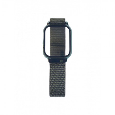 Ремешок Nylon Apple Watch 42 mm 44 mm 45 mm 49 mm Gray с защитным чехлом