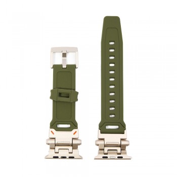Ремінець T-silicon Apple Watch 42 44 45 49 мм Зелений