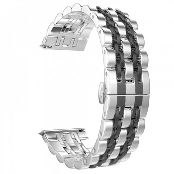 Ремешок 7 Bead Apple Watch Черный и Серебристый 42 mm