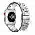 Ремешок для Apple Watch 42/44/45/49 mm Rolex 3 Bead, серебристый